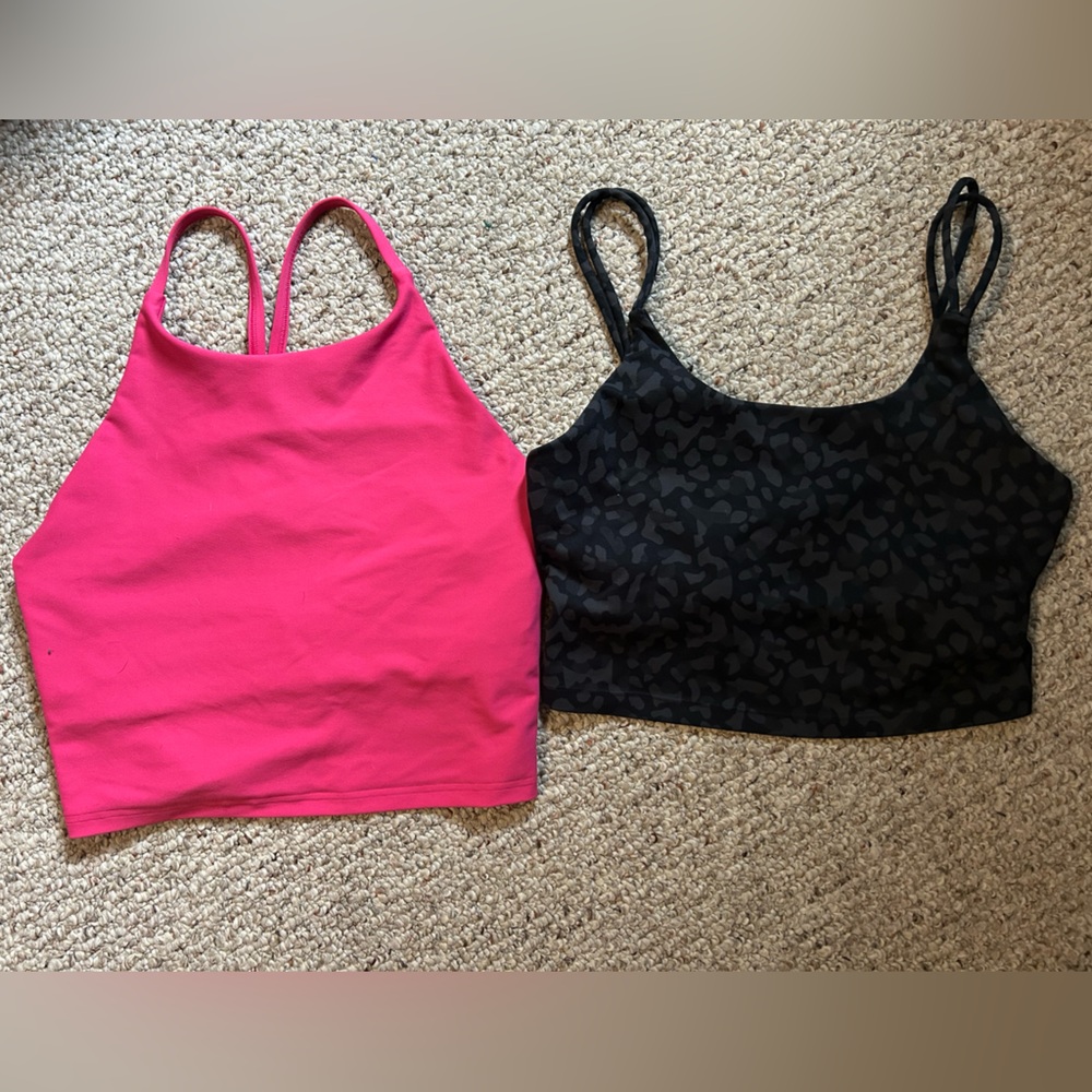 Pink and Black Sports Bras